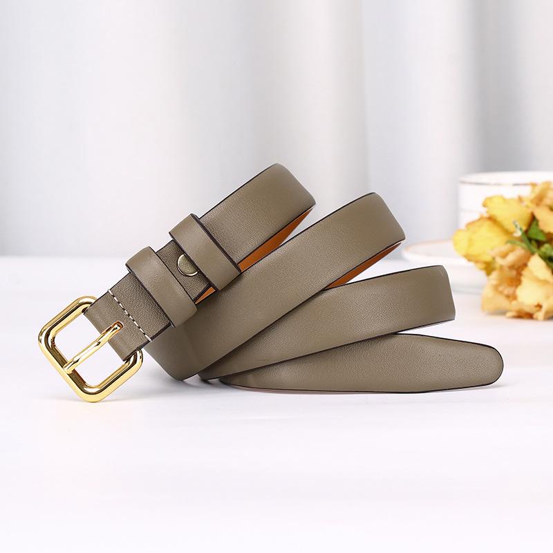 2.4Cm New Napa Leather Lady College Style Belt Female Japanese And Korean Fashion Trend Versatile Fairy Style Belt