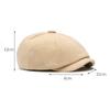 Autumn Winter Octagonal Cap Men's Warm Beret British Newsboy Cap Painter's Cap