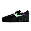 Air Force 1 Low Rutschfest Abriebfest Niedrig geschnitten Skateboard Schuhe Damen Schwarz Grün DD8959-001(Team317-)