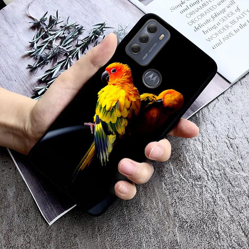 Parrot Bird Phone Case For Motorola Edge 50 40 Pro 50 40 30 Ultra Neo Fusion Moto G84 G54 G24 G53 G72 G60