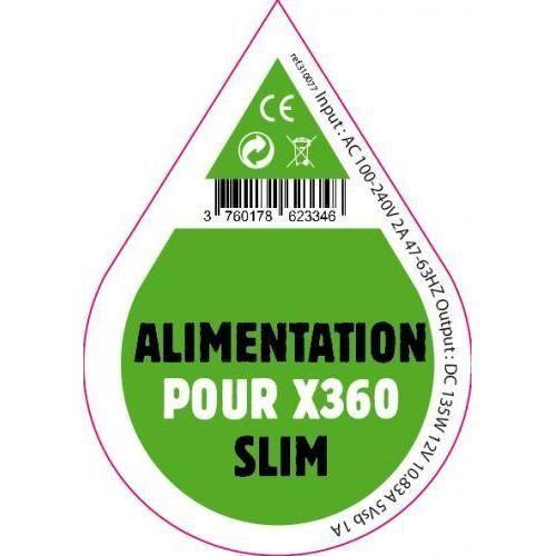 Alimentation secteur - XBOX - 360 SLIM - Noir - 1 unité - Câble d'alimentation