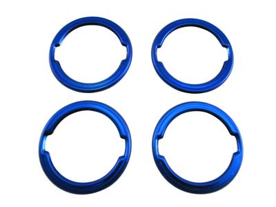 BRIGHTZ Aluminium-Radnabenkappenringe, 4-teilig, Blau, für Leaf AZE0/ZE0 [SID-ETC-SMA-005-4PC]