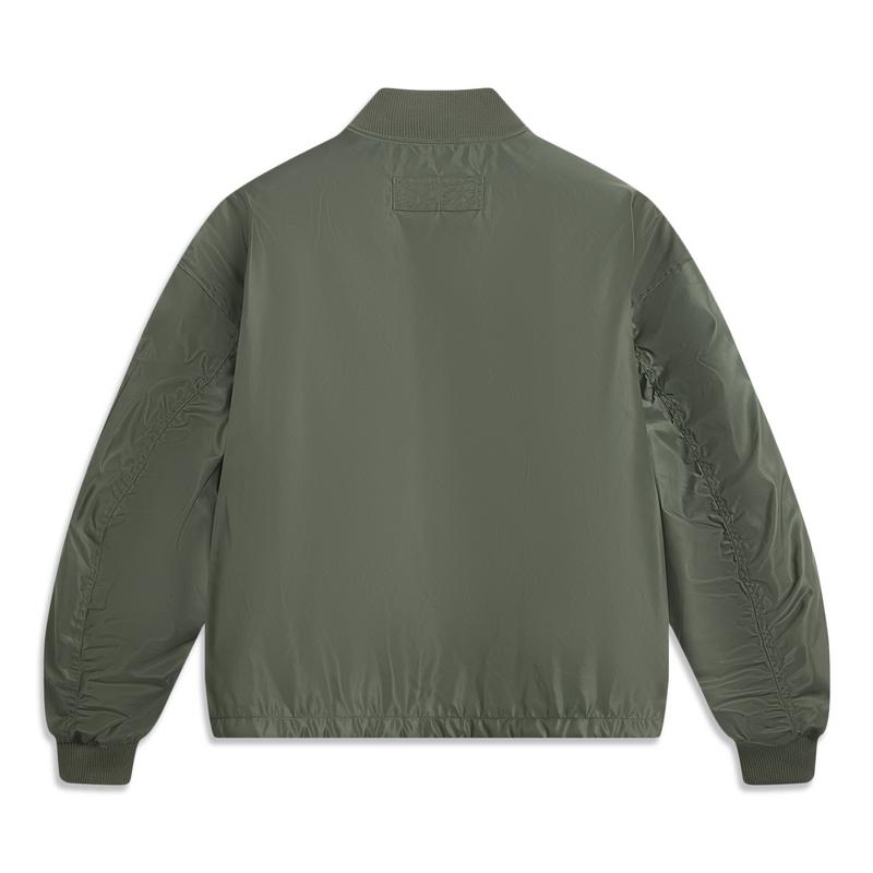 Li Ning Outdoor CF Reflective Loose Cotton Jacket Men Jacket Gray AJDV211-3