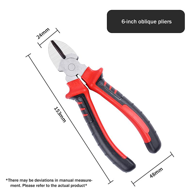 6/8 Inch Multifunction Tool Electric Wire Pliers Large Opening Sharp For Cutting Twisting Gripping Metal Wires