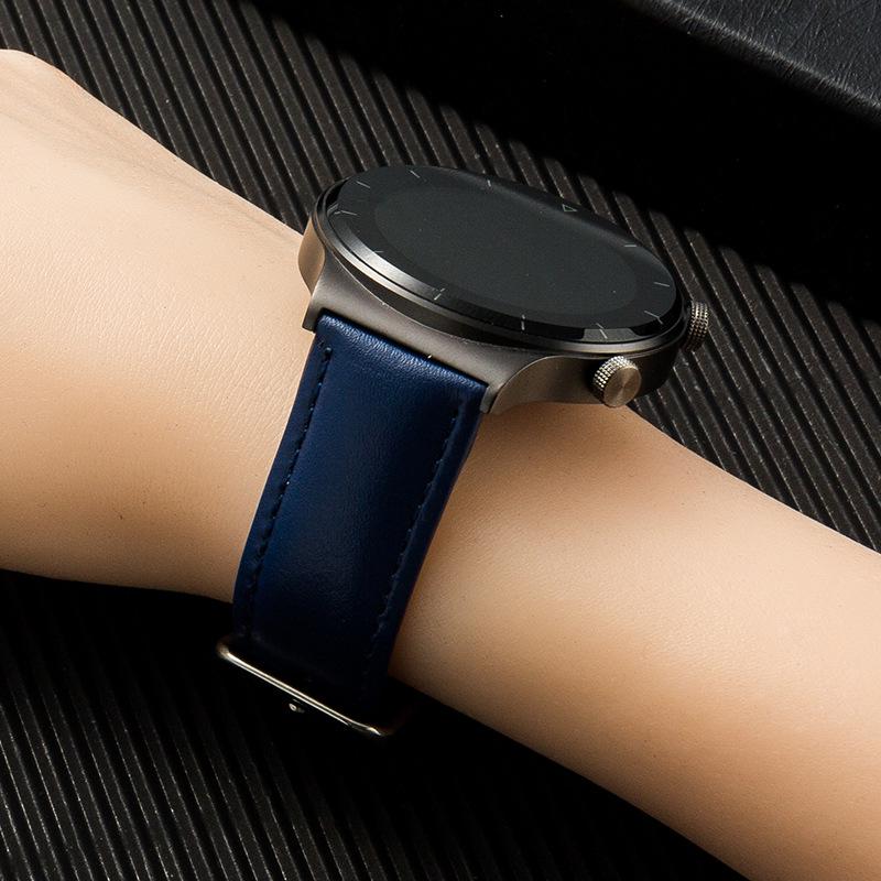 Cowhide Leather Quick Release Watch Band for Samsung, Xiaomi, Huawei GT/GT2 - Pin Buckle Strap