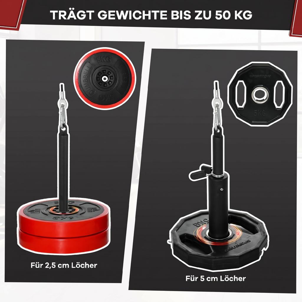 Cable Machine Pulley System, Lats Pull Down System, with DIY Loading Weight Pin