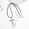 Exquisite Cross Studded Zircon Pendant Necklace for Women Fashion Glamor Wedding Jewelry