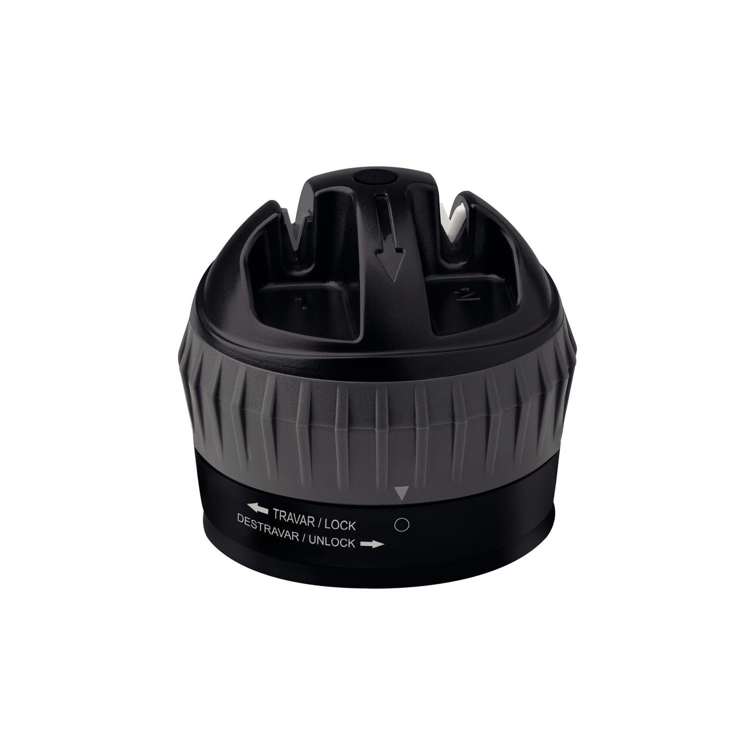 

Точилка для ножей Tramontina Profio 2-сторонняя, круглая, для грубой и тонкой заточки, с мощным основанием на присоске, 24038/000, TRAMONTINA