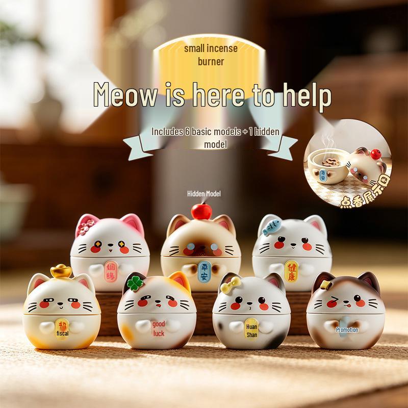 Trendy Cat Sparkling Soda Toy Blind Box – Colorful & Cute Cat Ornaments for Home or Office Décor