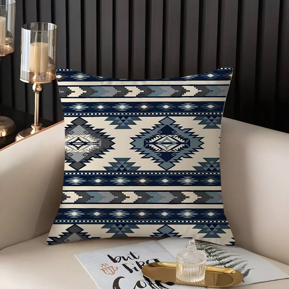 Fashion Bohemia Painting Pillow Case Home Dorm Chair Back Short Plush Double-sided Printing Office Nap Time Cushion Cover