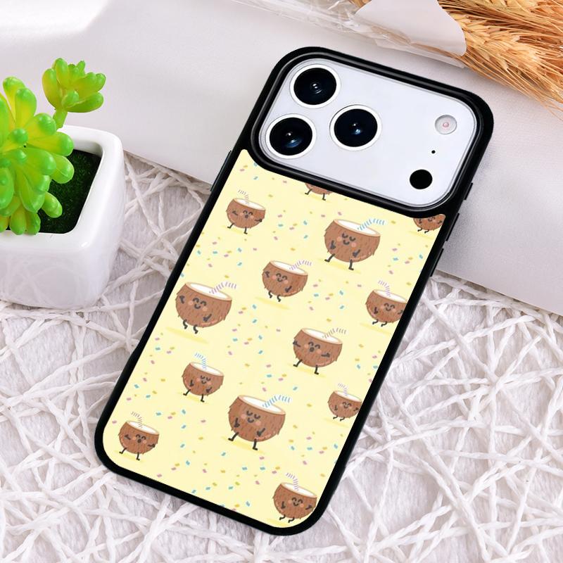 Fruit Coconut Phone Case for iPhone 17 Air 16 15 11 12 14 13 Pro Max Shockproof Cover