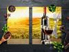 SZKLANA PŁYTA OCHRONNA NA KUCHENKĘ 70x52 WINO