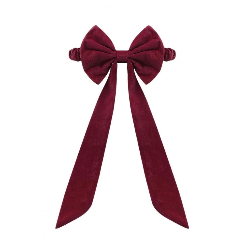 Reusable Chair Ties Wrinkle-resistant Chair Ties Christmas Velvet Chair Sashes Burgundy Bows Tie Back Holiday Banquet Wedding