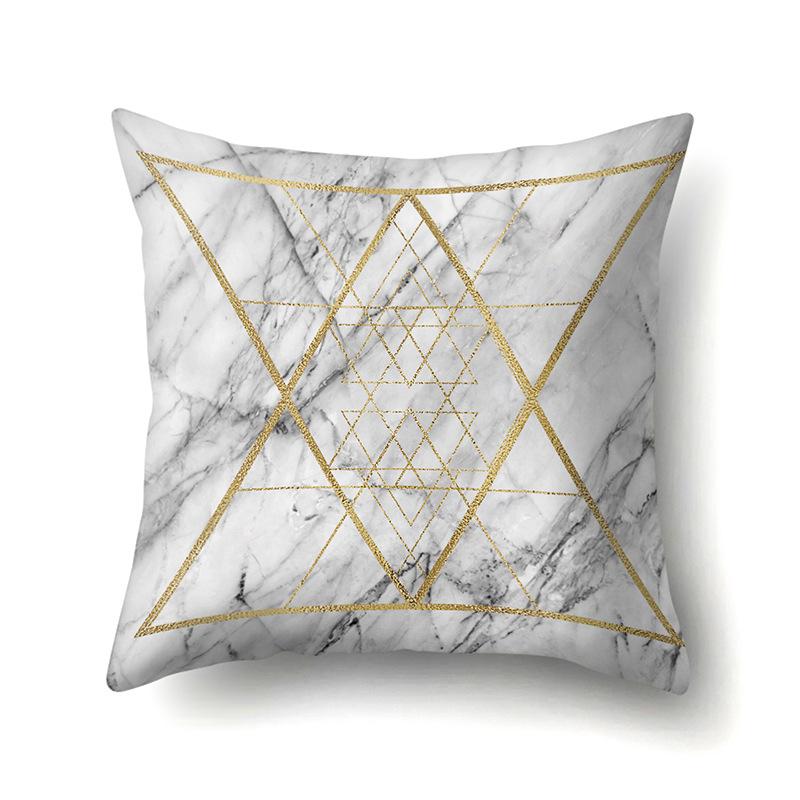 Nordic Pillow Ins Style Polyester Pillow Case Car Decoration Home Printed Car Waist Cushion Pillow Case