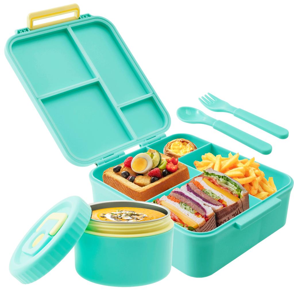 1700ml Lunch Box Microwavable Bento Box Tritan Interlayer Leakproof Storage Box Hermetic Containers Students Adults School