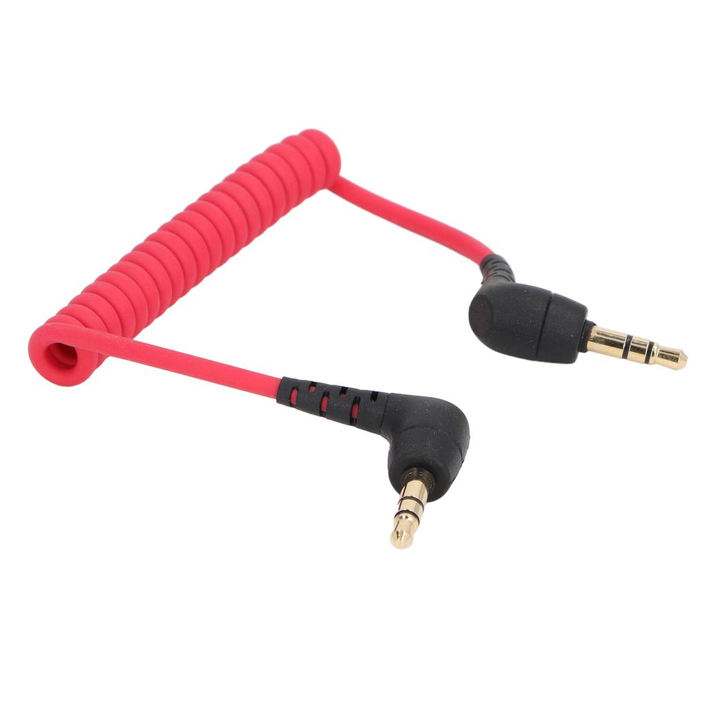 3.5mm for TRS to for TRS Adapter Mic Cord PVC OFC Coiled Microphone Patch Cable for Rode SC2 Smartphones Video Mic