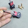 Mini guitar and stand 12-point miniature analog instrument model, cute, decorative, suitable for gift giving