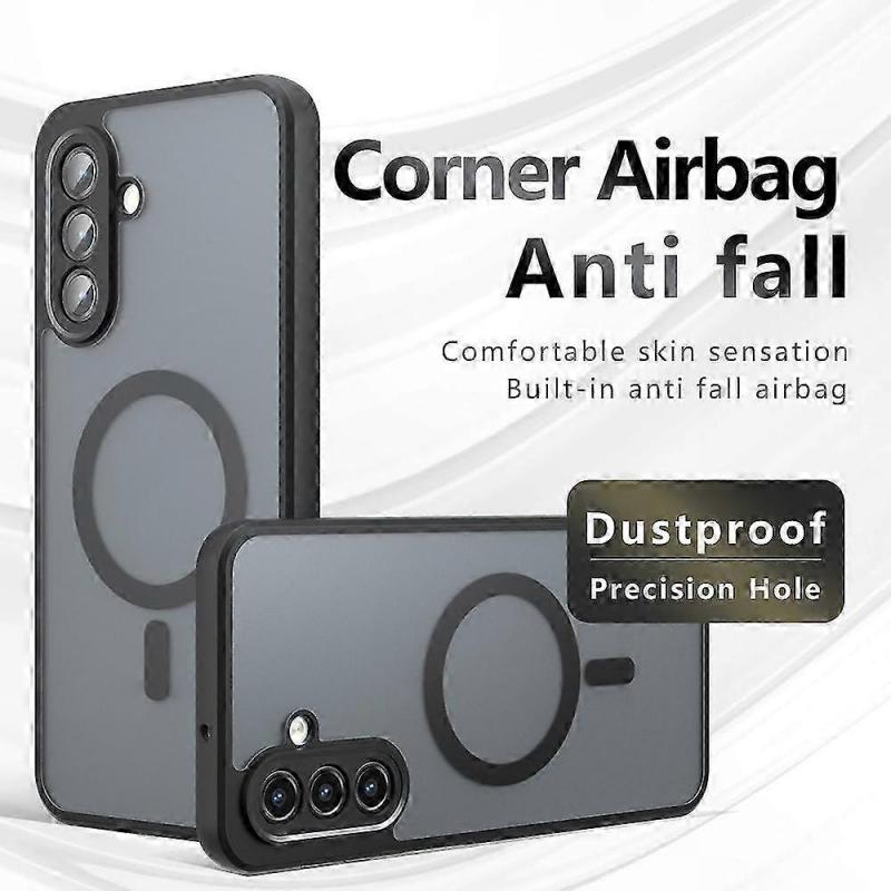 Matte Finish Phone Case for Galaxy A15 5G with MagSafe Compatibility TPU PC Hybrid Cover Touch Skin Protection