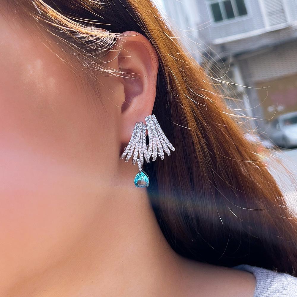 S925 Silver Needle Korean Luxury Multi-Circle Hollow Earrings