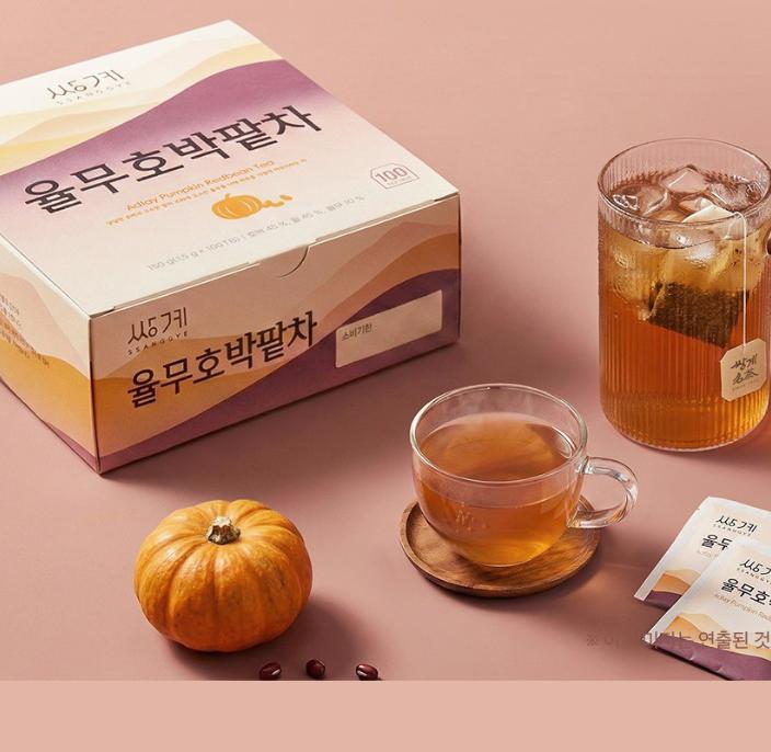 Ssanggye Tea Job's Tears Pumpkin Red Bean Tea 100 Tea Bags – Traditional Korean Herbal Tea