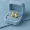 Baguette and Round Stone Huggie Hoop Earrings - Sterling Silver Yellow Plated