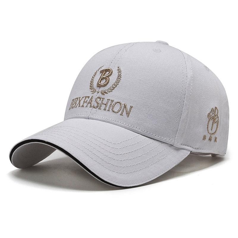 

New baseball cap men s three-dimensional embroidery cap sun hat casual hat breathable gold thread tide Adjustable белый