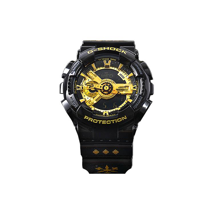 

CASIO Men Liquid Crystal/Analog Dual Display Series Black Watch GA-110GBRZ GA-110GBRZ Black Gold Watch Dial