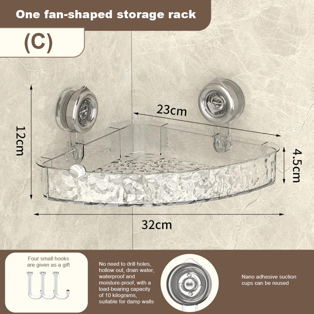 

1-2PCS Shower Corner Shelf ABS plastic Shower Organizer Corner No Drill Shower Storage Bathroom Corner Wall Shelf Shampoo Holder