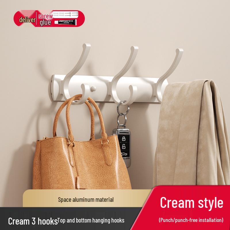 No-Drill Wall-Mounted Strong Entryway Coat & Hat Hook Rack