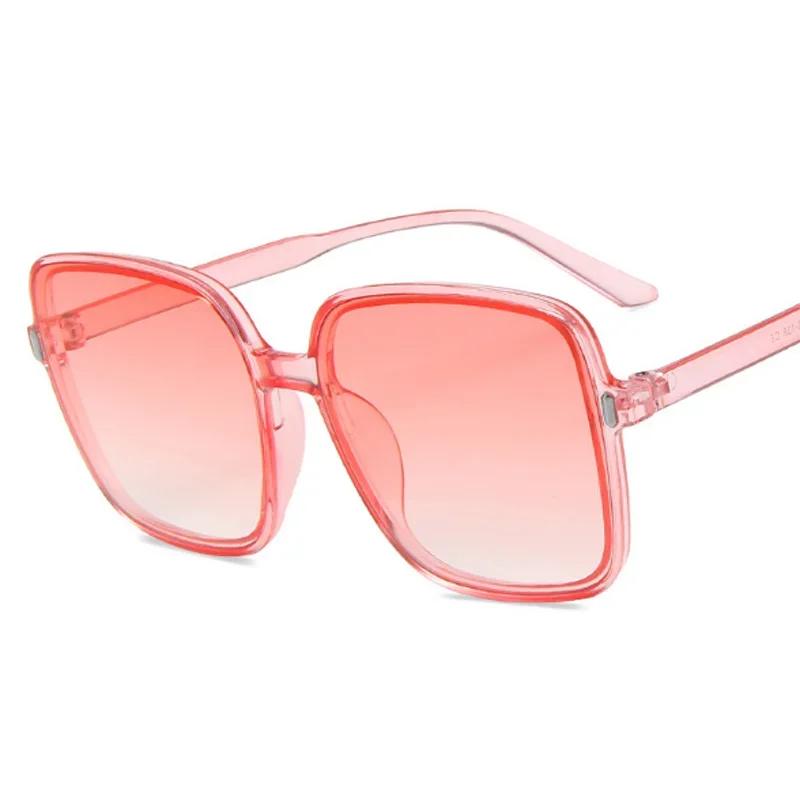 Designer Square Sunglasses Woman Retro Vintage Gradient Sun Glasses Female Clear Lens Hombre
