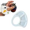 Portable Art Supplies for Painters Mini Paint Palette Tray, with Thumb Hole, Lightweight Durable Watercolor Outdoor Sketching Mixing Painting Palette,