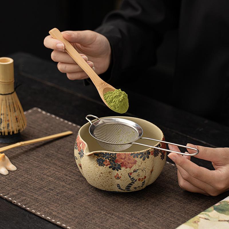 8-Pcs Matcha Set with Bowl, Bamboo Whisk (Chasen) & Holder Perfect Matcha Kit for Matcha Lovers & Gift Giving