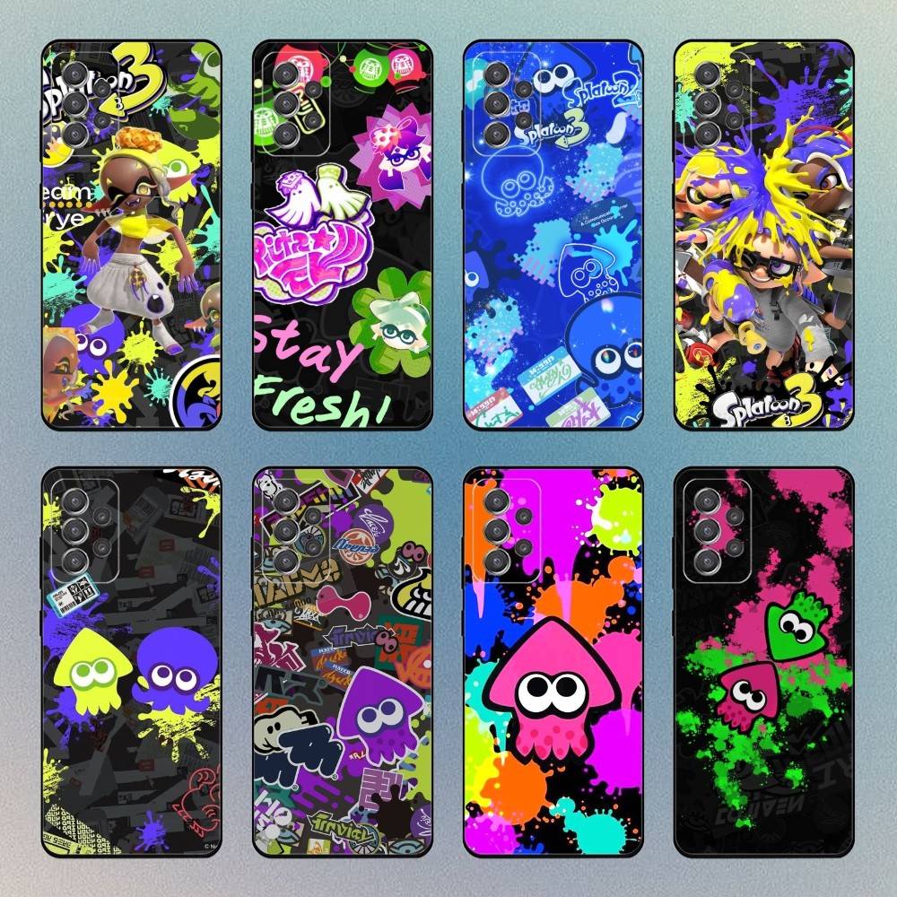 Spiel S-Splatoon 3 Handyhülle Für Samsung S25,S24,S21,S22,S23,S30,Ultra,S20,Plus,Fe,Lite,Note,10,9,5G Schwarze Hülle