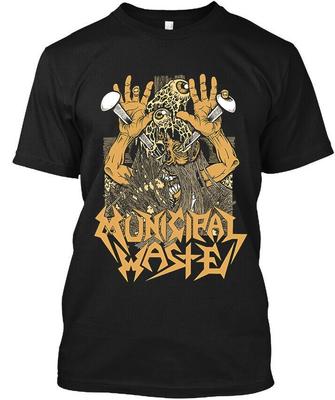 New! Popular Municipal Waste American Crossover Thrash Music Logo T-Shirt S-4XL