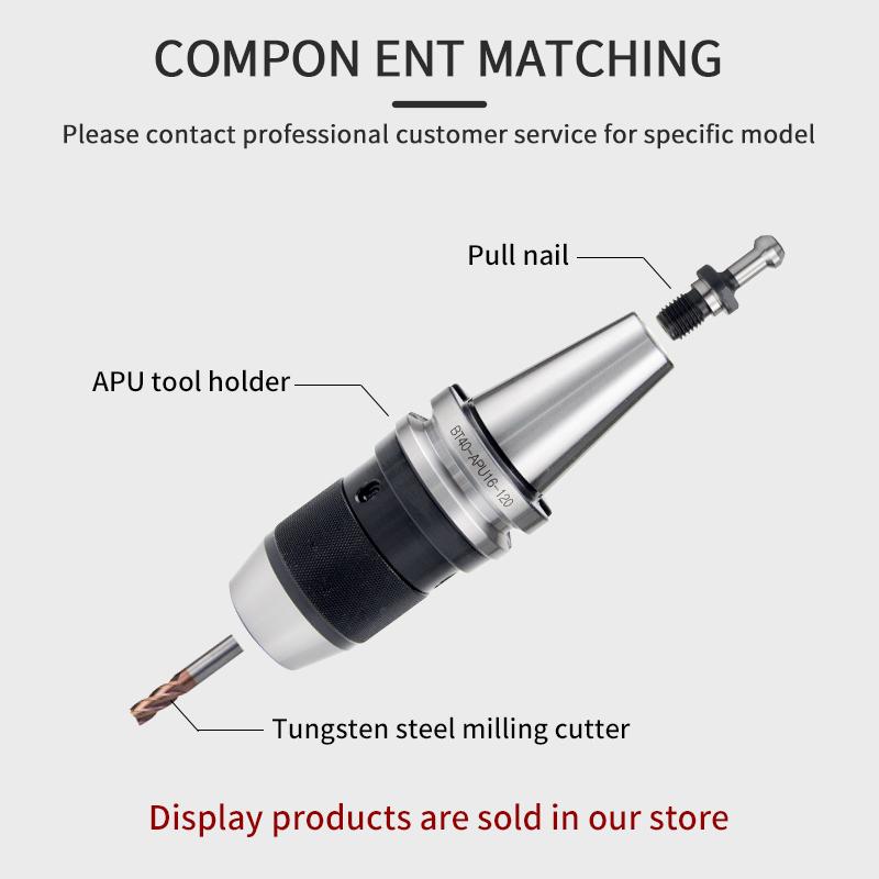 CNC tool holder BT40-APU13-100 self-tightening drill clamp type CNC machining center lathe APU drill chuck wrench
