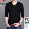 Pierre Cardin Men's Slim Fit V-Neck Long Sleeve T-Shirt