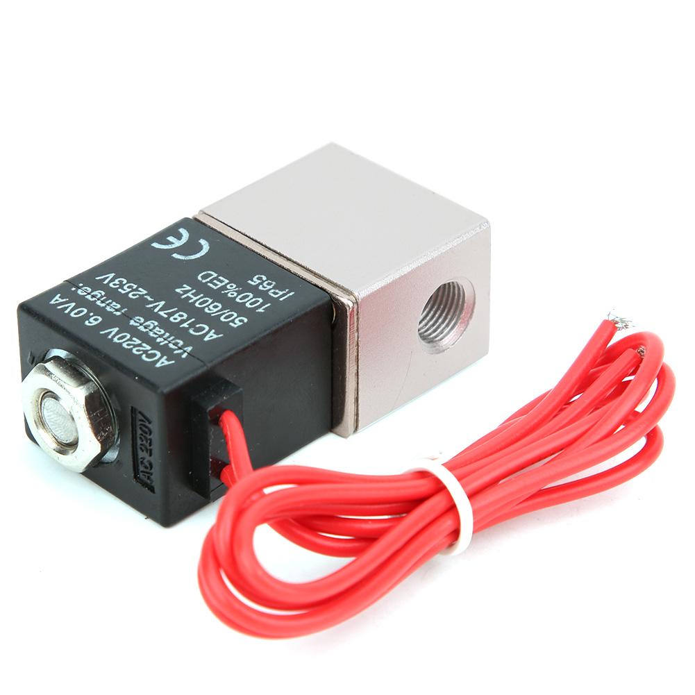 Direct Acting Solenoid Valve Water  Oil Aluminum Alloy Body Valve 220VAC