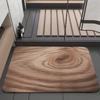 Getrocknete Matte mit bedruckter Holzmaserung, rutschfest, schnell trocknend, saugfähiges Pad für Badezimmer, Küche, Matte für Japandi-Stil Heimdekoration