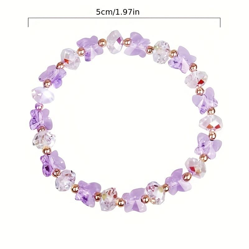 1pc Butterfly Charm Elastic Stretch Beaded Bracelets Elastic Rope Women Temperament Bracelet&Bangles Charms Bohemian Jewelry
