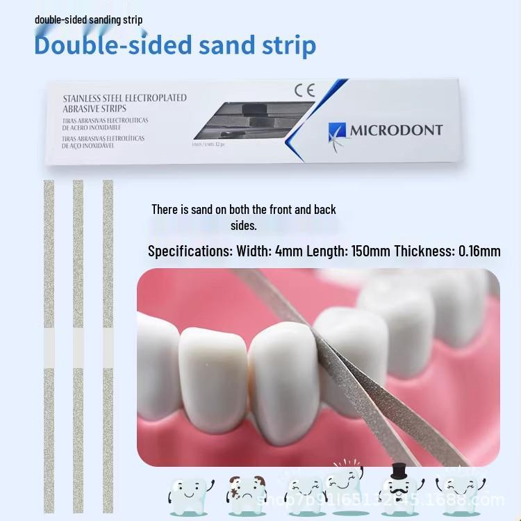 Bandelette de ponçage émail interproximal orthodontique dentaire micro-fine - Outil de meulage et de polissage.