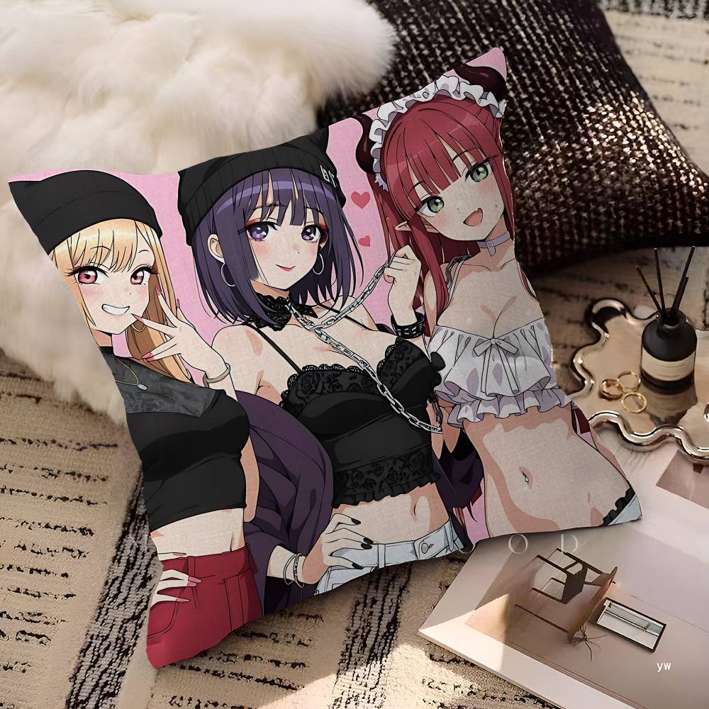 

My Dress-Up Darling Anime Pillow Gifts Home Office Furnishings Bedroom Sofa Car Cushion Cover Case 45x45cm 12x12Inch