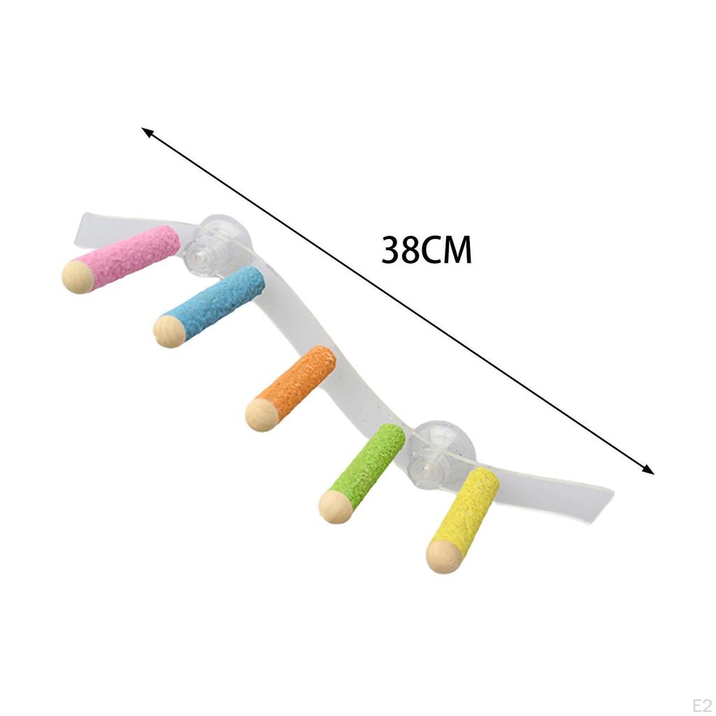 Stojan s bidýlky pro ptáky - Přírodní dřevěná lezecká hračka pro papoušky a malé ptáky