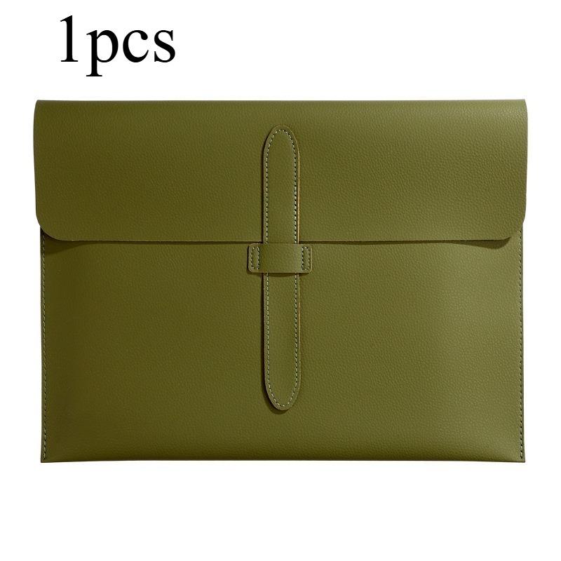 1/3pcs Pu Leather Folder A4 File Bag Multi-function Storage Bag Data Storage Bag Briefcase Exam Data Bag