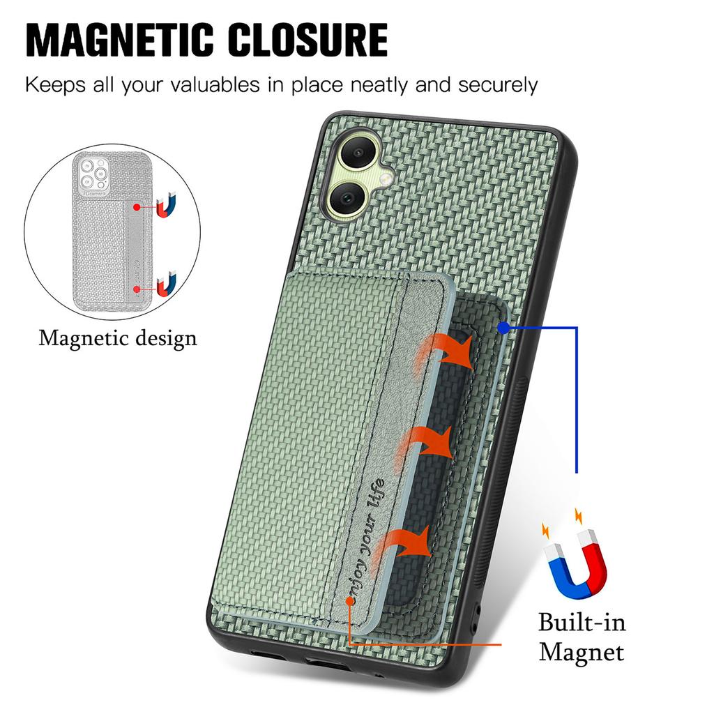 For Samsung Galaxy A05 4G Case Kickstand Card Slots Leather+PC+TPU Phone Cover