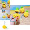 Stitch Summer Beach Theme Keychain With Resin Pineapple Pendant For Kids Backpack Accessories