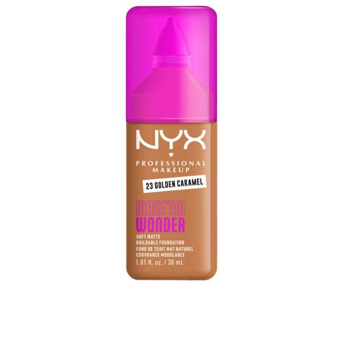 Fond de teint - MAKE'EM WONDER n°23 - Golden Caramel - Soft Matte - Tenue 24h - Modulable