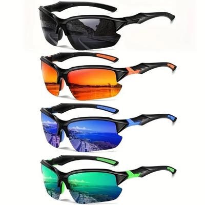 4PCS Cycling Sunglasses Bike Shades Sunglass Outdoor Sports Bicycle Dustproof Goggles