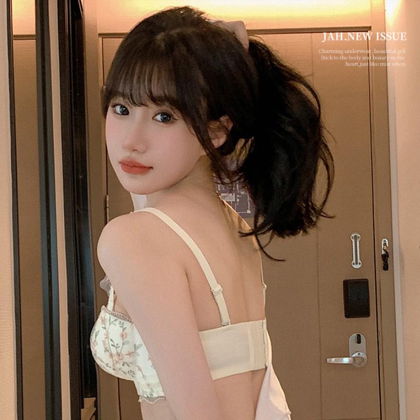 Small Bust Lace Push-Up Bra Set - Wire-Free, Adjustable, Seamless