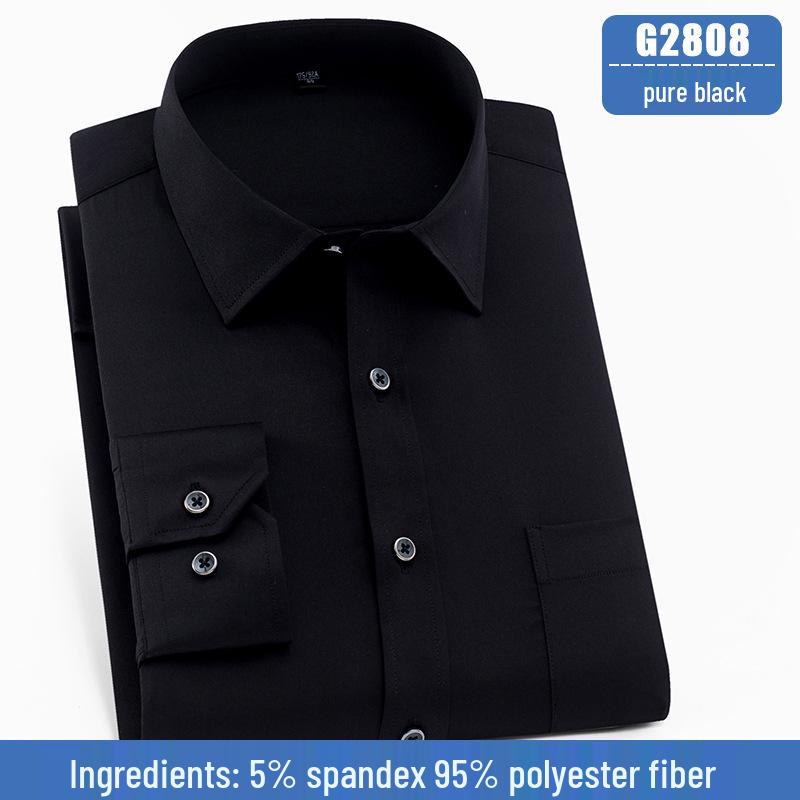 

Men s Non-Iron Long Sleeve Shirt - Customizable Logo, Casual Solid Color for Work & Business 44 (180-200 lbs)