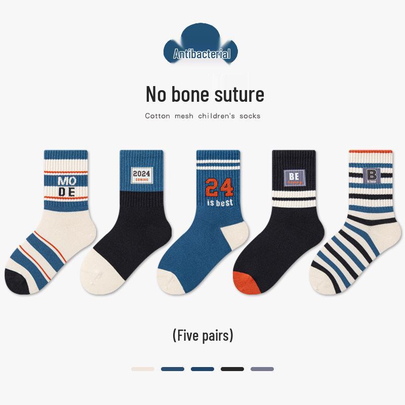 

Children s Mid-Calf Antibacterial Cotton Sports Socks for Autumn/Winter 9-12 years (shoe size 32-36)